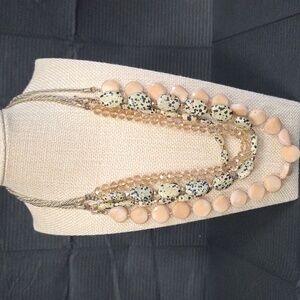 Antropologie Beadwork Multi Layered Statement Necklace